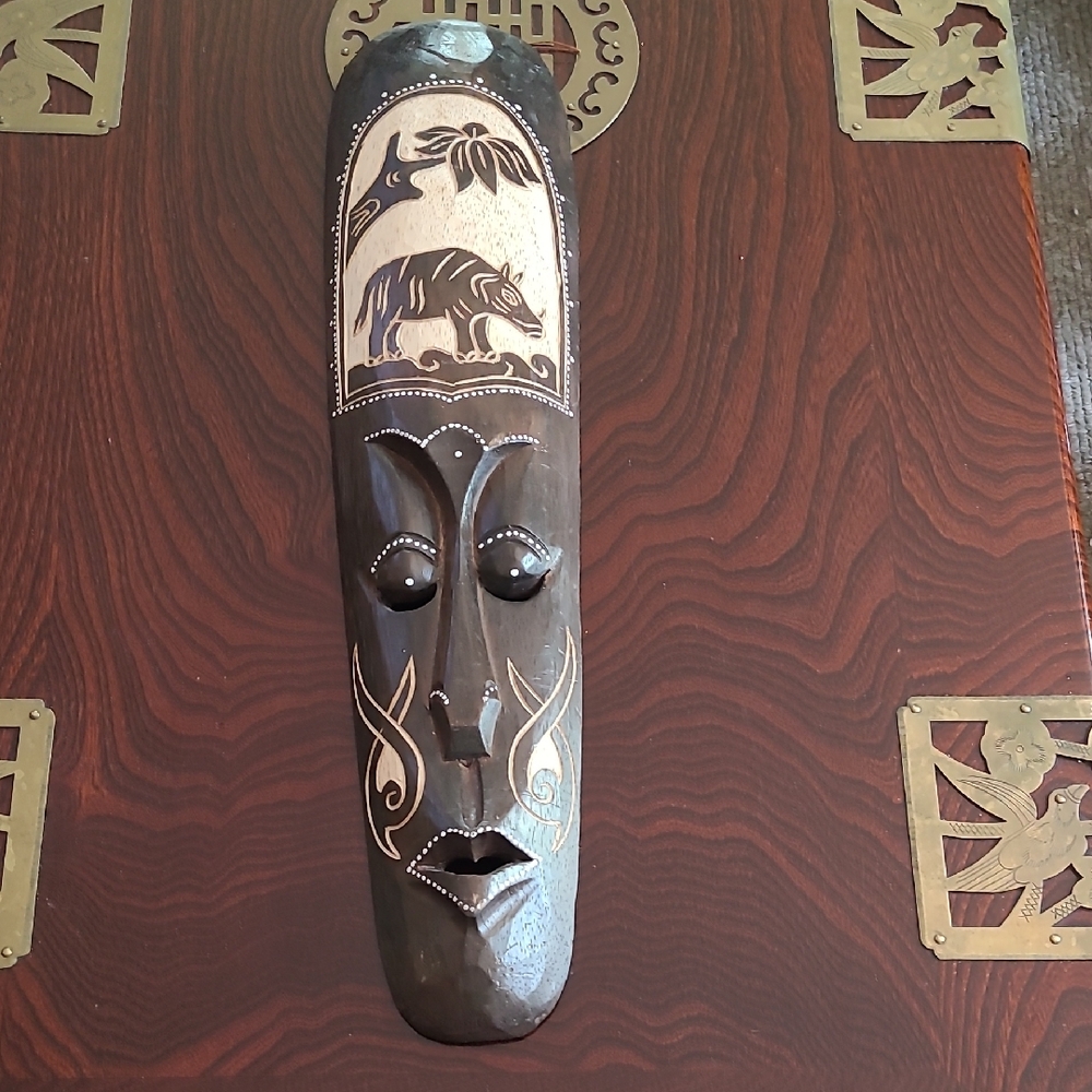 Handcrafted Tribal Boar Hog Mask